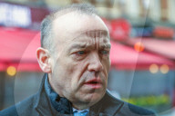 Chris Heaton-Harris, being interviewed by ITN in Leicester Square, London, UK