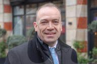 Chris Heaton-Harris, being interviewed by ITN in Leicester Square, London, UK
