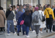 Milanese public transport at full capacity, many people in the city center on the first weekend of March
