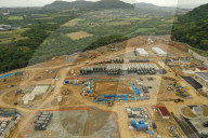 NEWS - Die im Bau befindliche Ishigaki-Garnison der Ground Self-Defense Force auf der Insel Ishigaki in der Präfektur Okinawa