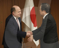 Defence Secretary Ben Wallace at the Japanease MoD Headquartes