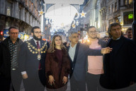 Ramadan lights switch on, Coventry Street, London, UK.