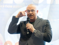 Ross Kemp speaks at Business Innovation & Corporate Wellbeing Expo at ExCel, London, UK.