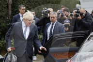Former prime Minister Boris Johnson leaves his central London home.