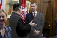 Jeremy Hunt UK Chancellor of the Exchequer hosts stakeholders meeting at No11 Downing Street