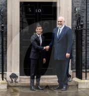 Prime Minister of Albania visits Rishi Sunak British Prime Minister at 10 Downing Street, London, UK