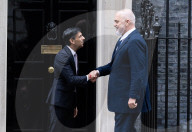 Prime Minister of Albania visits Rishi Sunak British Prime Minister at 10 Downing Street, London, UK
