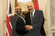 Foreign Secretary James Cleverly with Albanian Prime Minister