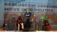 Berlusconi A New Musical, by Ricky Simmonds & Simon Vaughan at Southwark Playhouse, London, UK.