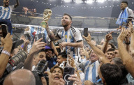 FIFA World Cup 2022 Final between Argentina and France at Lusail Iconic Stadium, Doha, Qatar.