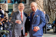ROYALS - Kanzler Olaf Scholz mit König Charles bei der Begrüssung im Bundeskanzleramt