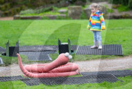 Press photocall for Superworm trail this Easter at Wakehurst, Ardingly, Sussex, UK.