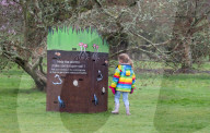 Press photocall for Superworm trail this Easter at Wakehurst, Ardingly, Sussex, UK.