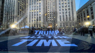 NEWS - USA: Szenen in Manhattan nach der Bekanntgabe der Anklage gegen Trump