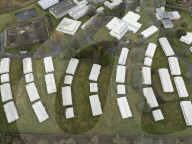 East Sussex migrant site in Bexhill-on-Sea, UK. 