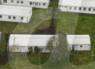East Sussex migrant site in Bexhill-on-Sea, UK. 