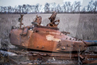 NEWS - Ukraine-Krieg: Russischer Panzer, zerstört in der Schlacht von Izyum