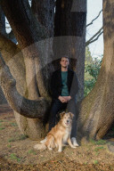 Thomas Turcich and his dog, Savannah, on Wednesday, Feb. 8, 2023, at Volunteer Park in Seattle, Wash