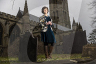 Professor Sarah Tarlow inside the grounds of St Wulfram's church in Grantham where she lives