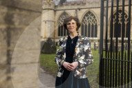 Professor Sarah Tarlow inside the grounds of St Wulfram's church in Grantham where she lives