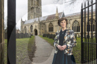 Professor Sarah Tarlow inside the grounds of St Wulfram's church in Grantham where she lives