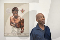 Tam Joseph, artist. Photographed at his studio near Black Horse Lane, Walthamstow, London