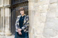 Professor Sarah Tarlow inside the grounds of St Wulfram's church in Grantham where she lives