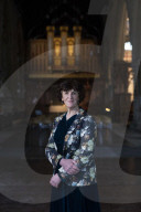 Professor Sarah Tarlow inside the grounds of St Wulfram's church in Grantham where she lives