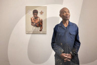 Tam Joseph, artist. Photographed at his studio near Black Horse Lane, Walthamstow, London