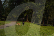 Thomas Turcich and his dog, Savannah, on Wednesday, Feb. 8, 2023, at Volunteer Park in Seattle, Wash