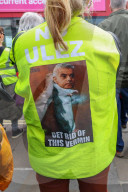 ULEZ Protest Trafalgar Square in London, UK.