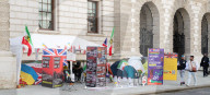 UK-Iranian journalist Vahid Beheshti on the 54th day of his hunger strike outside the Foreign Office, Whitehall, London, UK.