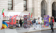UK-Iranian journalist Vahid Beheshti on the 54th day of his hunger strike outside the Foreign Office, Whitehall, London, UK.