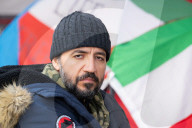 UK-Iranian journalist Vahid Beheshti on the 54th day of his hunger strike outside the Foreign Office, Whitehall, London, UK.