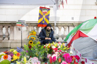 UK-Iranian journalist Vahid Beheshti on the 54th day of his hunger strike outside the Foreign Office, Whitehall, London, UK.