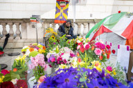 UK-Iranian journalist Vahid Beheshti on the 54th day of his hunger strike outside the Foreign Office, Whitehall, London, UK.