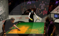 NEWS - Wolrd Snooker: Reinigung des Tisches nach einem Pulverangriff eines Demonstranten
