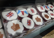 King Charles III Coronation Memorabilia on sale April-May 2023 in Saffron Walden, Essex, UK