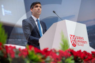 The Prime Minister Rishi Sunak attends the Agreement 25 conference