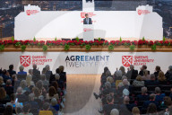 The Prime Minister Rishi Sunak attends the Agreement 25 conference