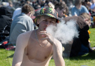 The annual 420 gathering in Hyde Park, London, UK.