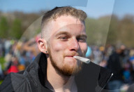 The annual 420 gathering in Hyde Park, London, UK.