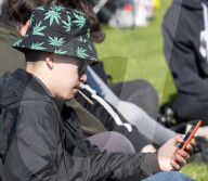 The annual 420 gathering in Hyde Park, London, UK.