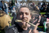 The annual 420 gathering in Hyde Park, London, UK.