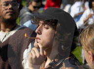 The annual 420 gathering in Hyde Park, London, UK.