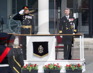 HRH The Prince of Denmark presents the first set of Colours to 4th Battalion The Princess of Wales’s Royal Regiment at Royal Artillery Barracks, Woolwich, London, UK. 