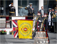 HRH The Prince of Denmark presents the first set of Colours to 4th Battalion The Princess of Wales’s Royal Regiment at Royal Artillery Barracks, Woolwich, London, UK. 