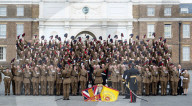 HRH The Prince of Denmark presents the first set of Colours to 4th Battalion The Princess of Wales’s Royal Regiment at Royal Artillery Barracks, Woolwich, London, UK. 