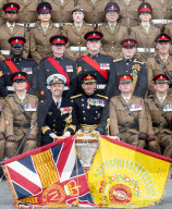 HRH The Prince of Denmark presents the first set of Colours to 4th Battalion The Princess of Wales’s Royal Regiment at Royal Artillery Barracks, Woolwich, London, UK. 