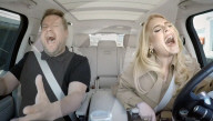 Adele treats US chat show host James Corden to an emotional Carpool Karaoke.            